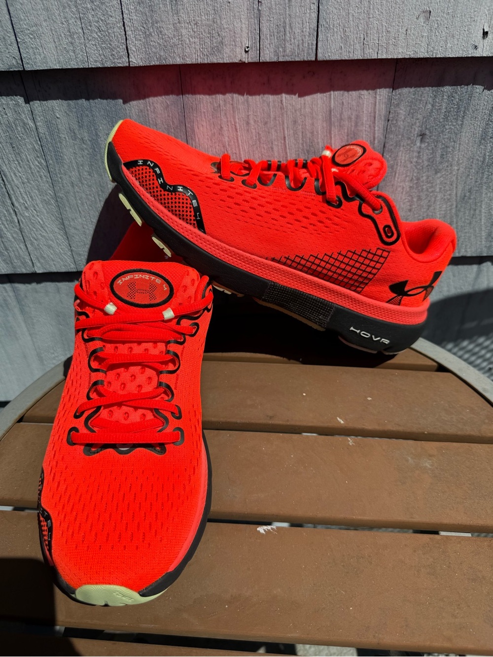 Under Armour Tennis Shoes Orange UA Hovr Infinite 4, 3024897-601 Size 9.